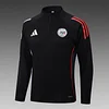 2025/2026 Ajax Half-Pull Training Suit Black Football Shirt 1:1 Thai Quality Set