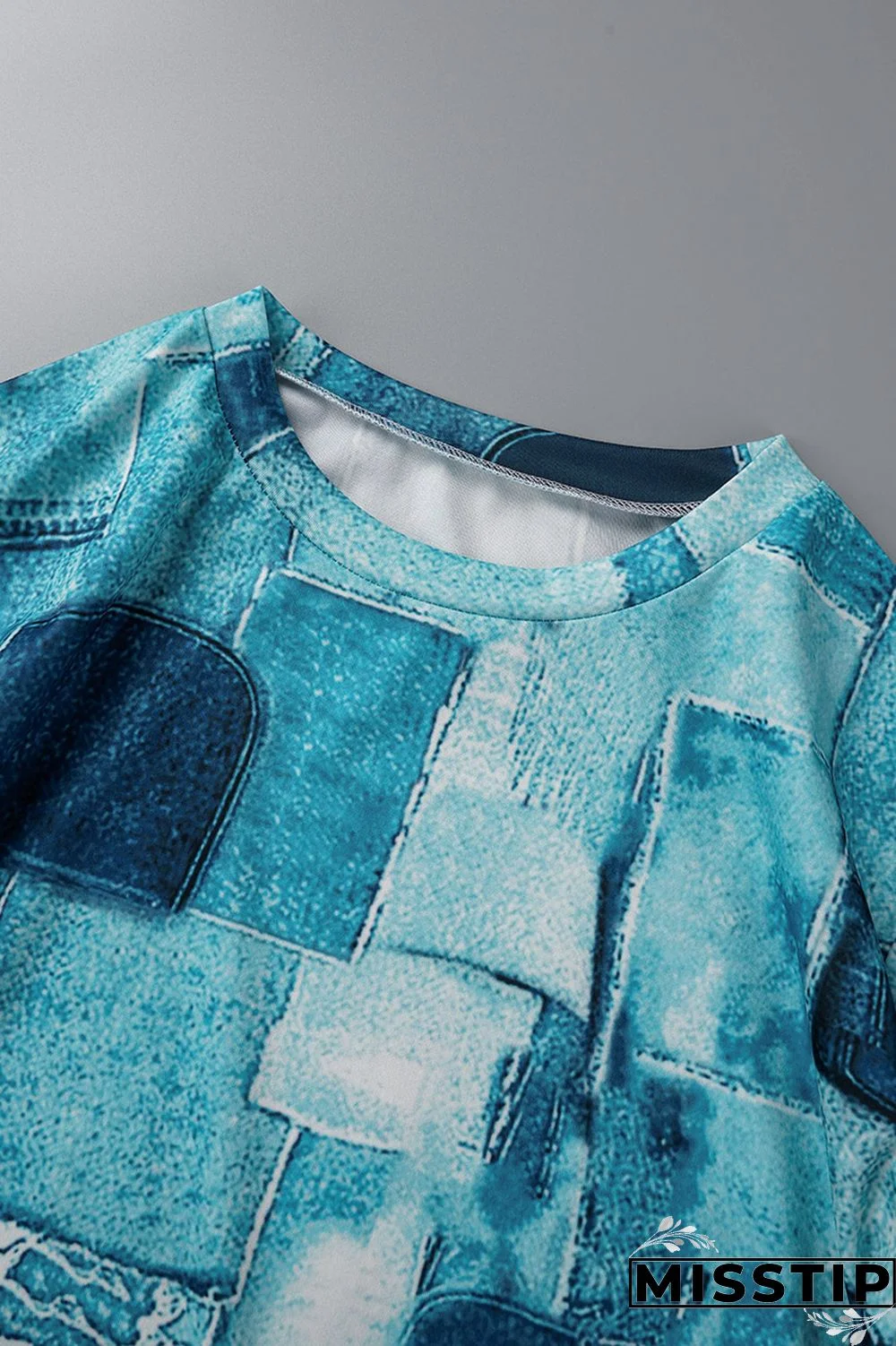 Apricot Casual Print Patchwork O Neck Short Sleeve Two Pieces