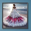 Girl With A Fancy Skirt - Partial Special Shaped Diamond Painting 30*30cm