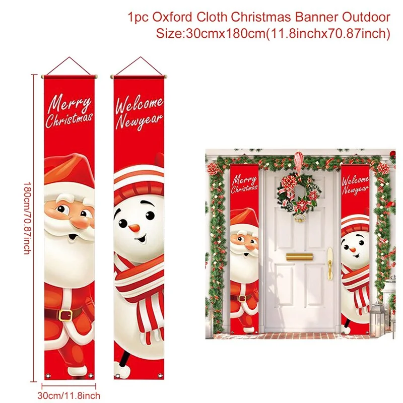 Santa Claus Elf Banner Christmas Ornaments Merry Christmas Decorations for Home Happy New Year 2022 Xmas Gifts Navidad 2021 Noel