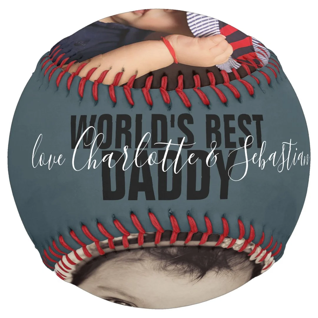Happy Fathers Day Personalized Worlds Best Daddy Baseball And Softball
