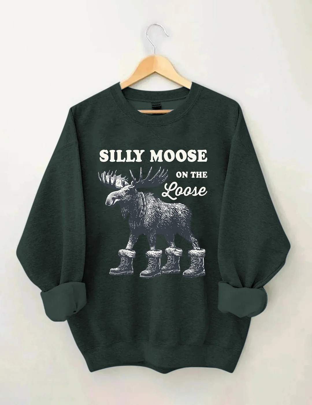 Silly Moose On The Loose Sweatshirt