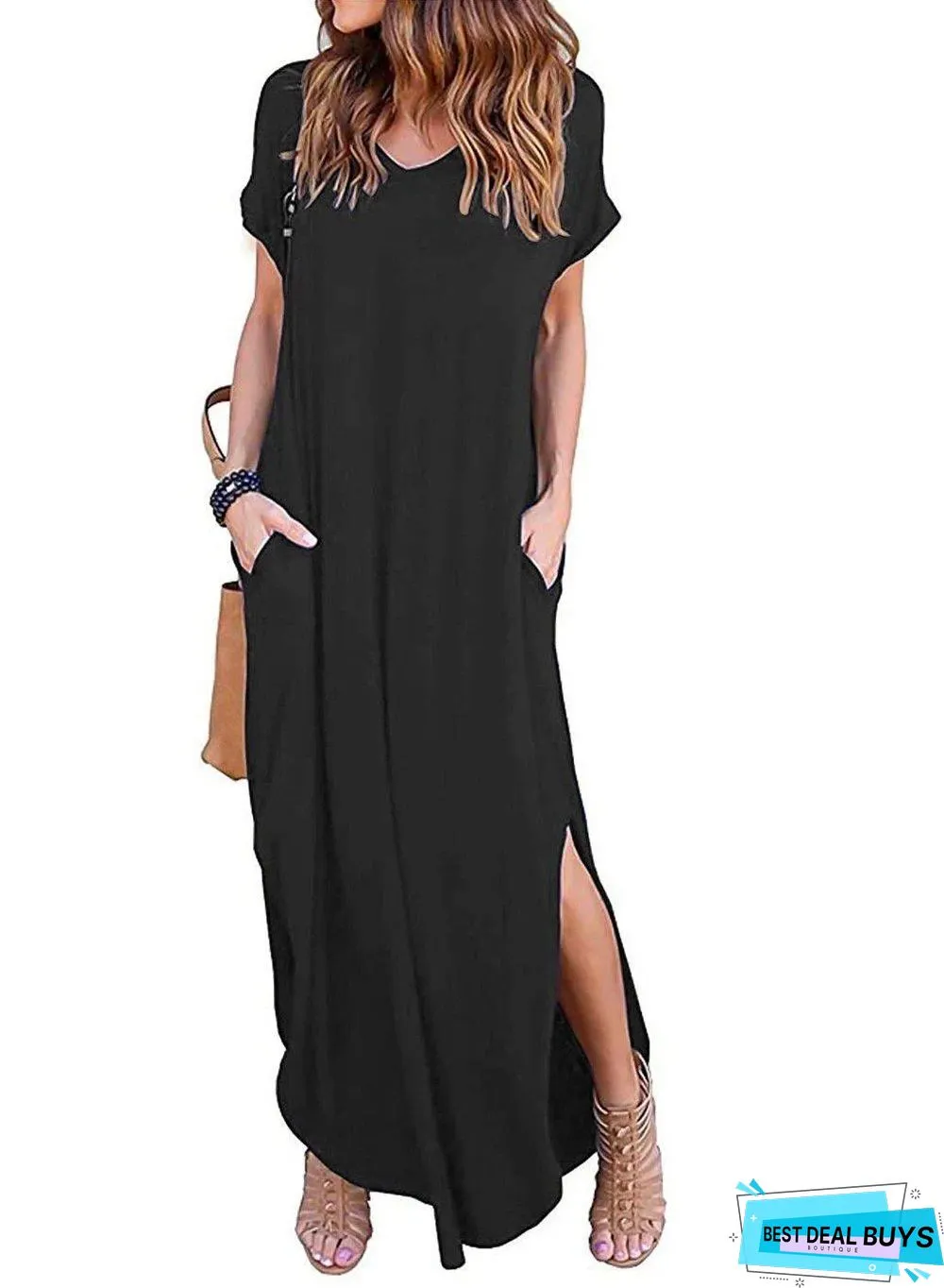 Summer Leisure Split Maxi Dress