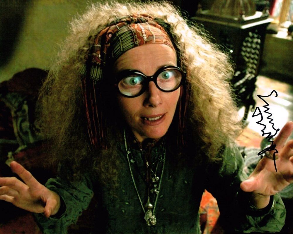 Emma Thompson GENUINE SIGNED Autograph 10x8 Photo Poster painting AFTAL COA Professor Trelawney