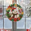 Diamond Painting Snowman Wreath Ornament Hanging Decor 9.45x9.45in
