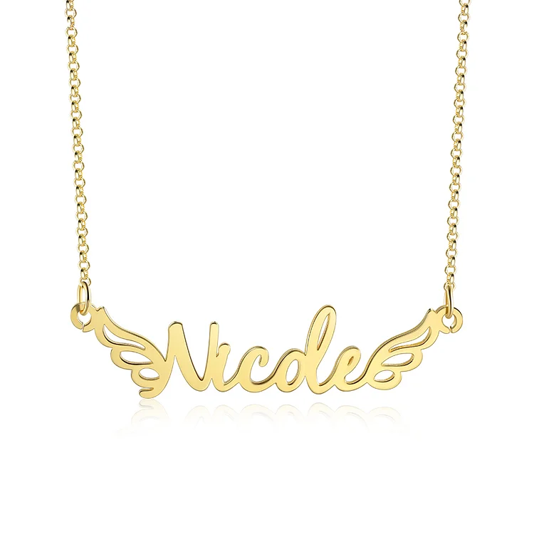 Personalized Wings Name Necklace S925 Sterling Silver
