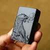 Handcrafted natural ebony men's kerosene lighter made from a single piece of wood