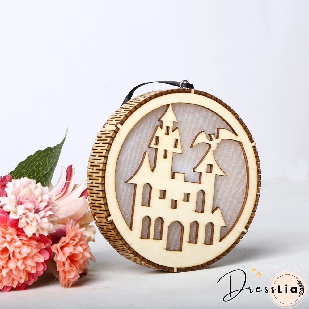 Wooden Halloween Themed 3D LED Lights