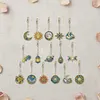 16pcs Stars and Moon Double-Sided DIY Diamond Painting Keychain Kit