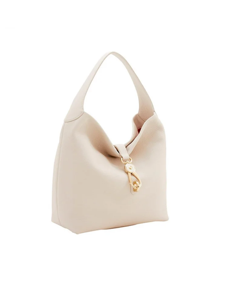 Pebble Leather Logo Lock Hobo(Buy 2 Free Shipping)