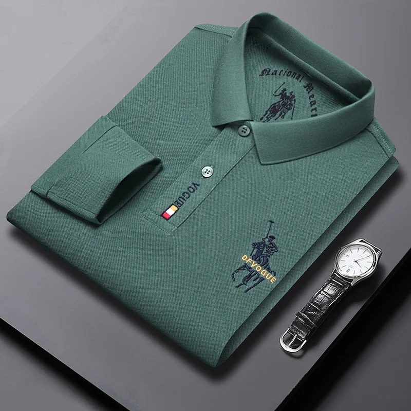 Men's Business Cotton Embroidered Polo Shirt