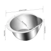 304 Stainless Steel Rice Strainer Drain Basket Slanted Bottom Basin Strainer Kitchen Colander