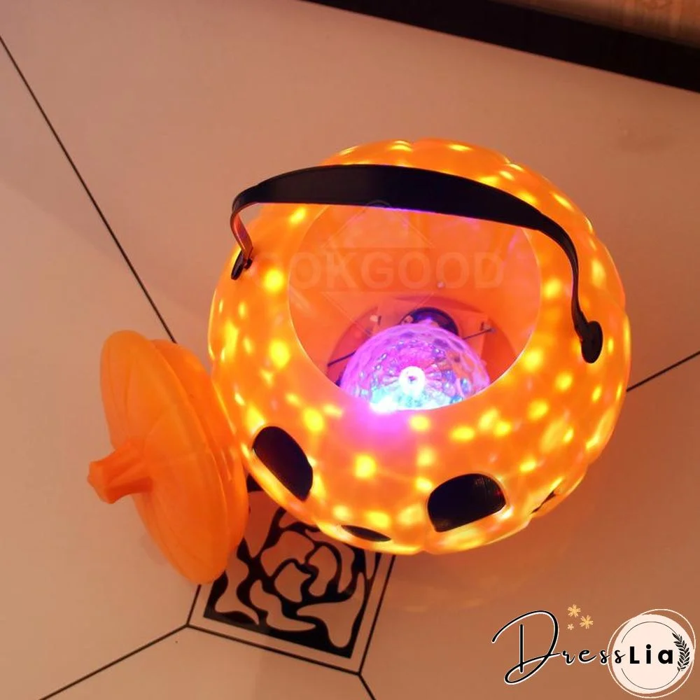 Pumpkin Light Bucket For Halloween Decoration