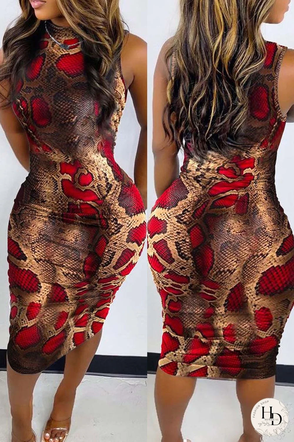 Yellow Casual Print Solid Basic O Neck Denim Dress Dresses