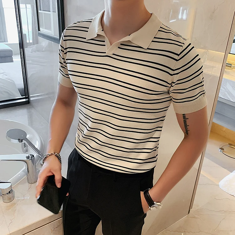 Men Casual Stylish Short Sleeve Polo Shirt