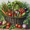 (Multi-Style) Harvest Basket-11CT Stamped Cross Stitch 40*40cm/15.75*15.75in
