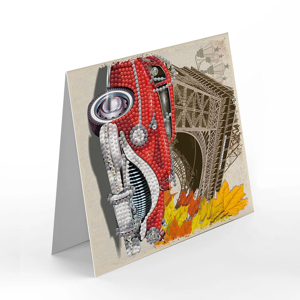 8pcs DIY Diamond Painting Greeting Cards with Envelopes Mosaic Postcards