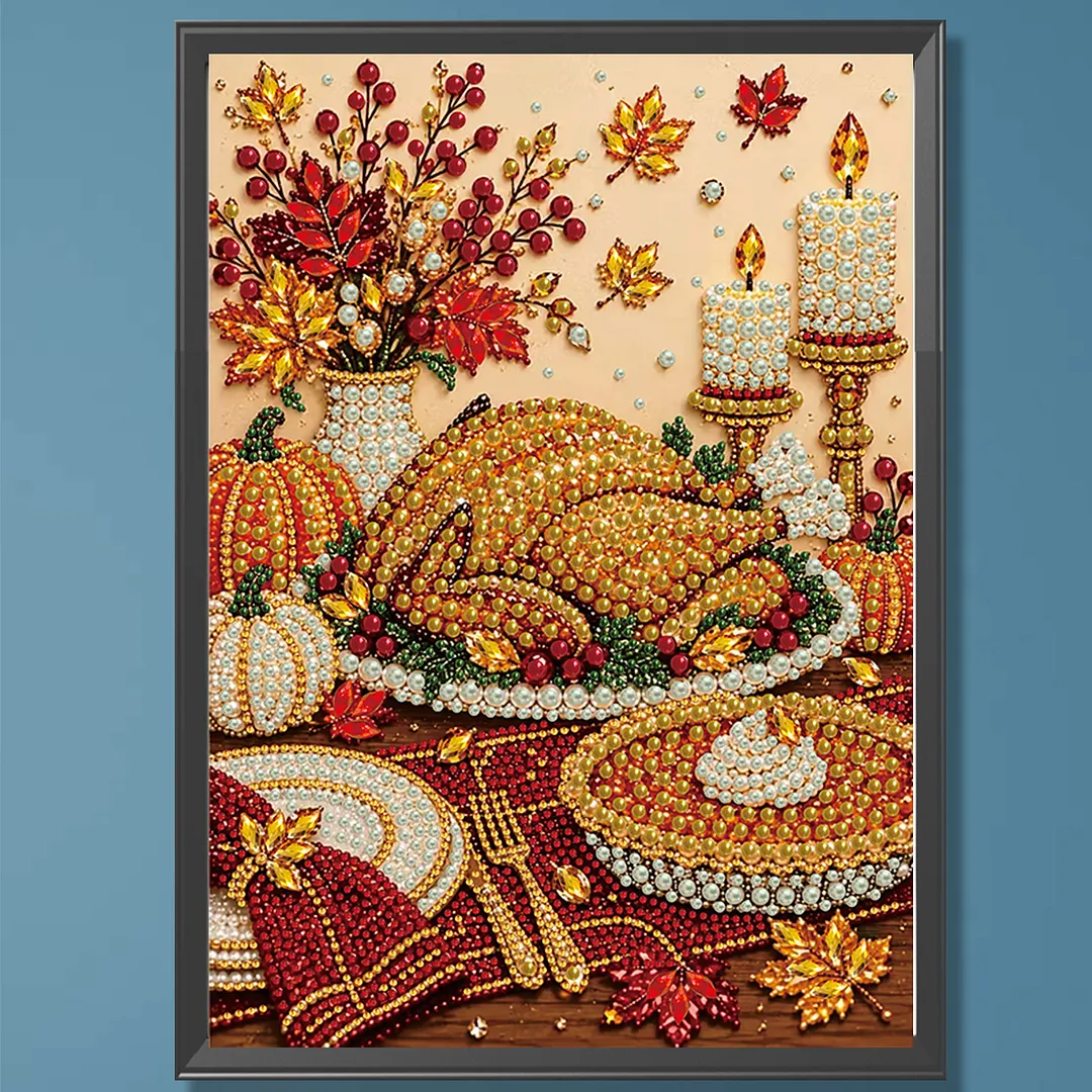 Pearl Painting Kit for Adults Thanksgiving Harvest Art