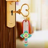 6PCS Diamond Painting Double Sided Cross Keychains Christmas Decoration Gift
