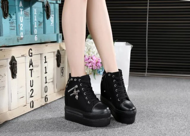 NEW Brand Hidden Heels Platform Sneakers Women Breathable Air Wedge Sock Shoes Woman Casual Ladies Boots Zapatos Mujer 2022 W05