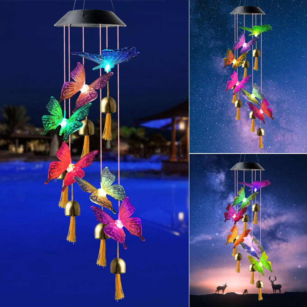 

LED Solar Butterfly Waterproof Hanging-Wine Chimes Light, 501 Original