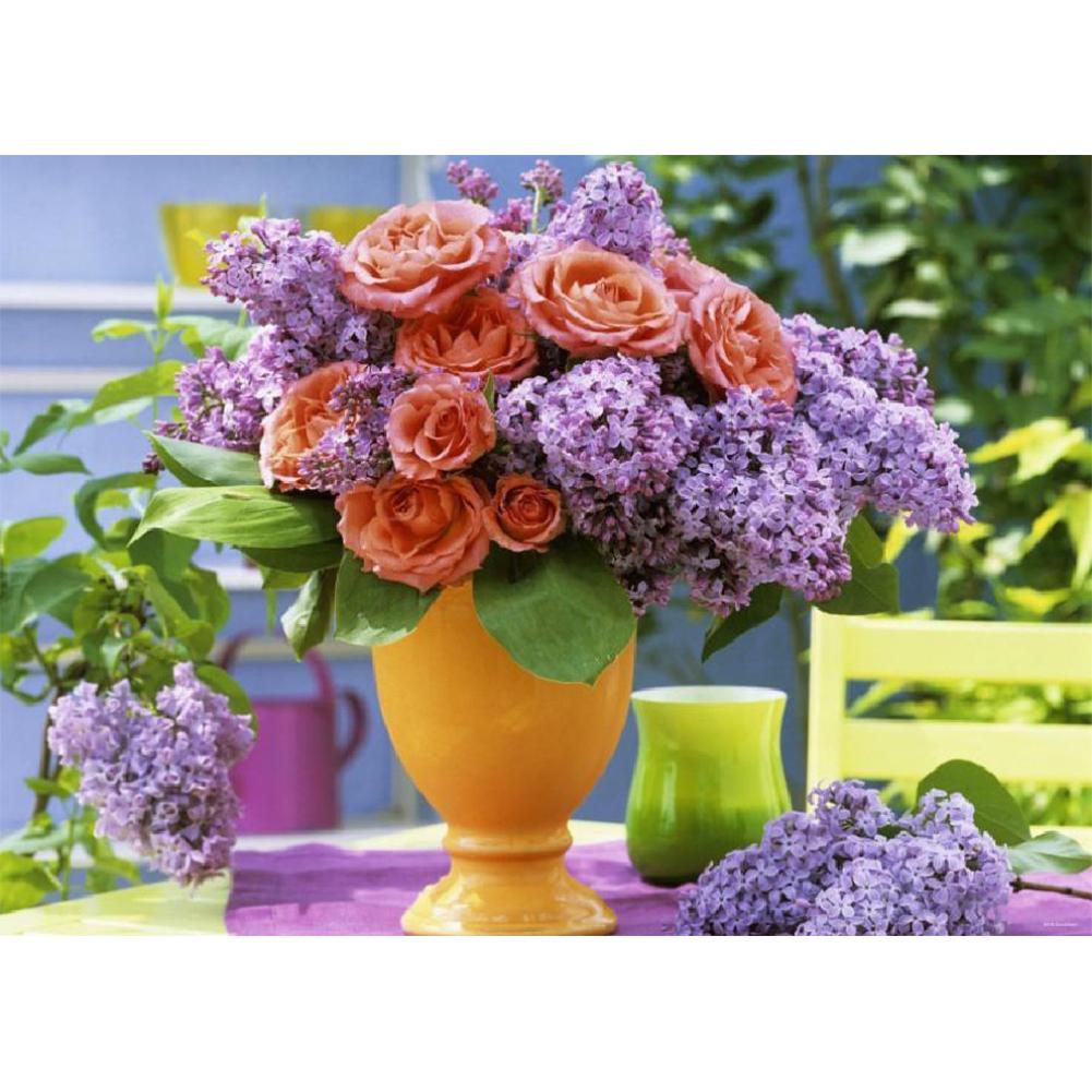 

Flower Vase-Round Drill Diamond Painting-Sticker, 501 Original