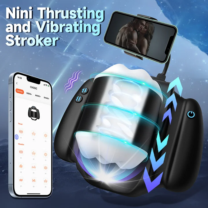 amouron APP Controlled Male Masturbation Cup 10 Vibration Speeds