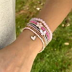 Bohemian 9-piece Butterfly, Flower And Heart Beaded Bracelet - Image 2