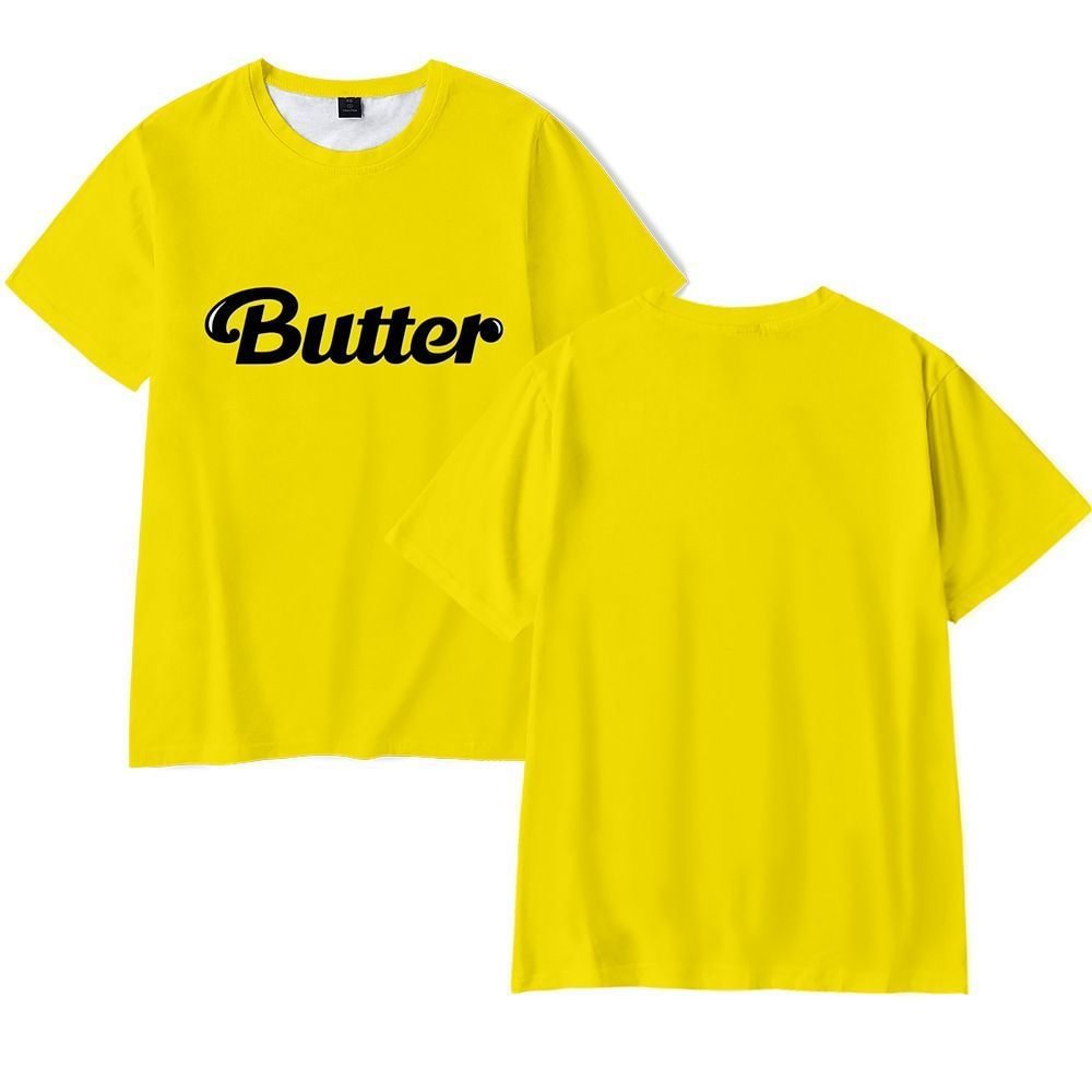 방탄소년단 BUTTER Creative Yellow T-Shirt