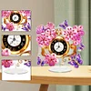 (US Local)Acrylic Special Shape Flower Butterfly Diamond Painting Clock Ornaments Kit