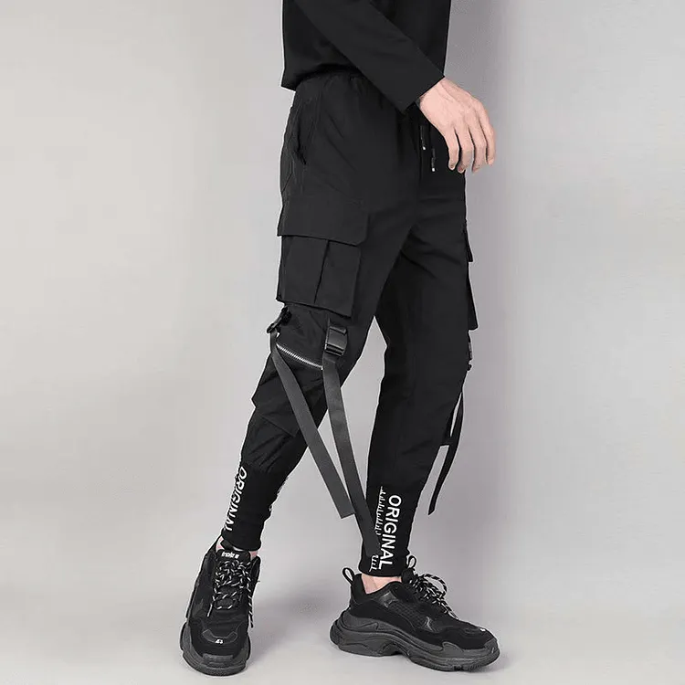 Men'S Three-Dimensional Pocket Self-Cultivation and Foot Embroidery Harem Pants