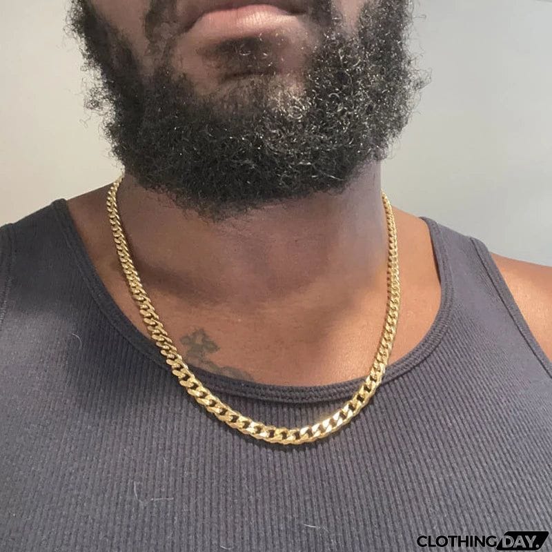 New Classic Men's Gold Chain Only Necklaces Width 3 To 7mm