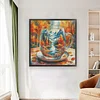 Autumn Cup Full Stamped Cross Stitch Kit 14CT 2-Strand Egyptian Cotton 65x65cm tapestrymarket