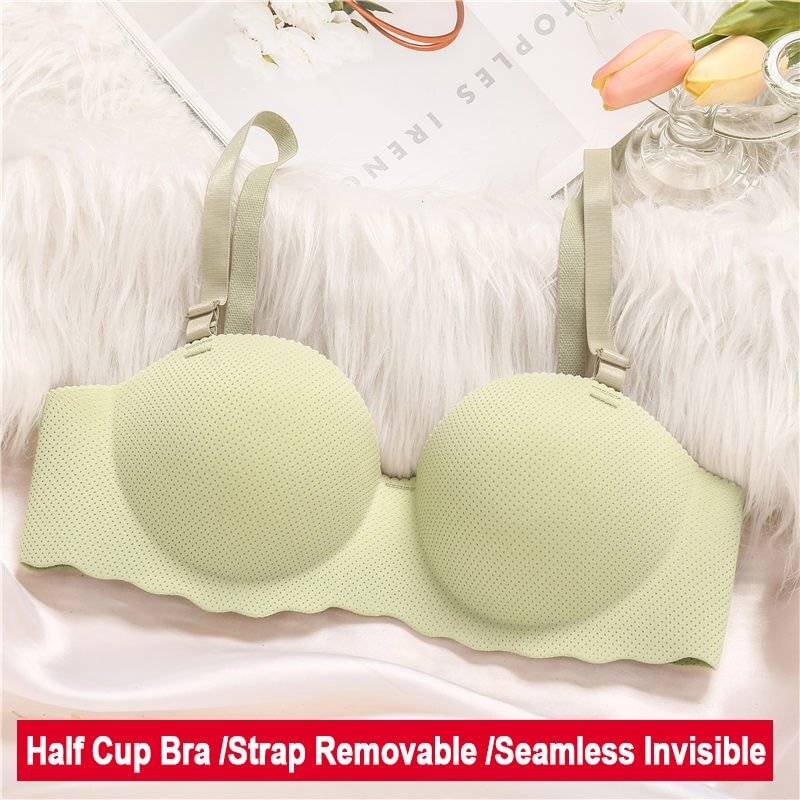 Women Bra Sexy Push Up Bras Female Lingerie Wireless Seamless Underwear A/B Cup Solid Color Invisible Bralette Strap Removable