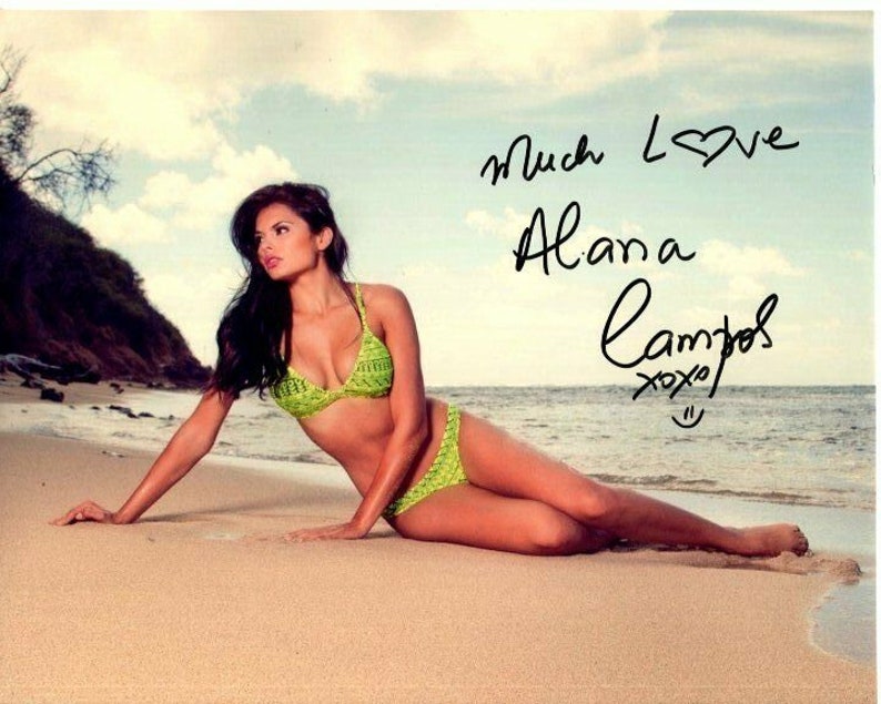 Alana campos signed autographed sexy bikini 8x10 Photo Poster painting