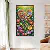  Love Flowers-Partial Special Diamond Painting-40*70CM-Large Size