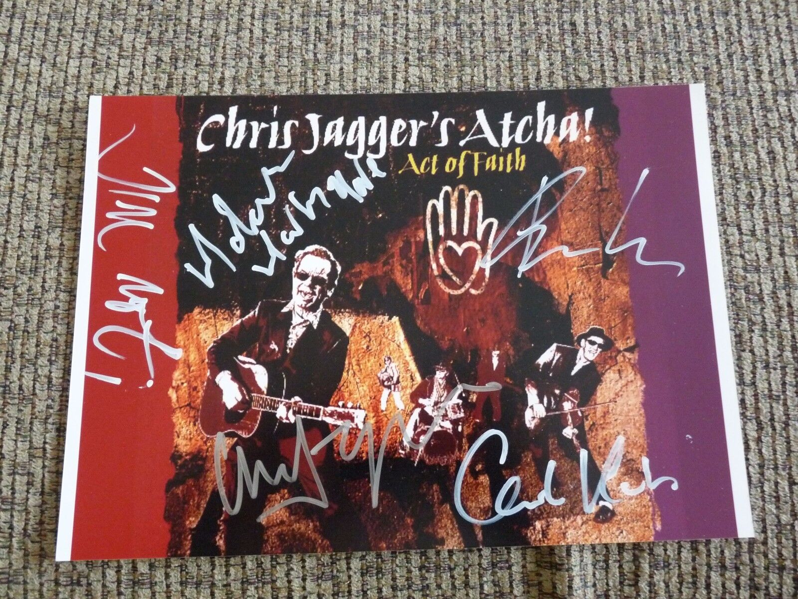 Chris Jagger's Atcha Band Signed Autographed 8 x 11 Photo Poster paintings PSA Guaranteed F2