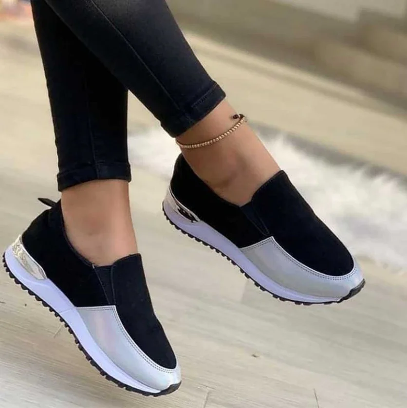 Qengg New Women Sneaker Slip on Flat Casual Shoes Platform Sport Women's shoes Outdoor Runing Ladies Vulcanized Shoes Zapatillas Mujer