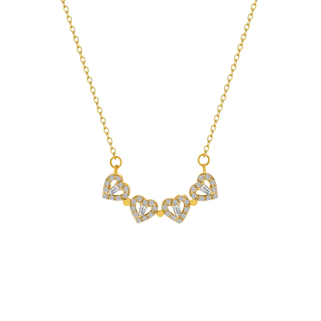 Clover Hearts Necklace