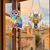 2Pcs Diamond Painting Owl Diamond Art Pendant Wall Decor