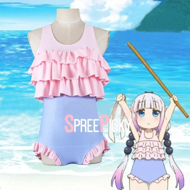 Miss Kobayashi's Dragon Maid Kanna Cosplay Swimsuit SP179156