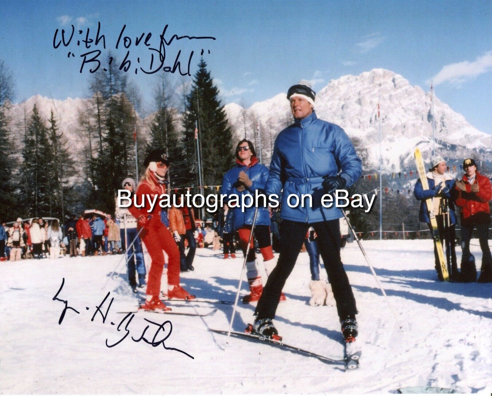 007 Bond girl Lynn-Holly Johnson signed FOR YOUR EYES ONLY movie Photo Poster painting No1