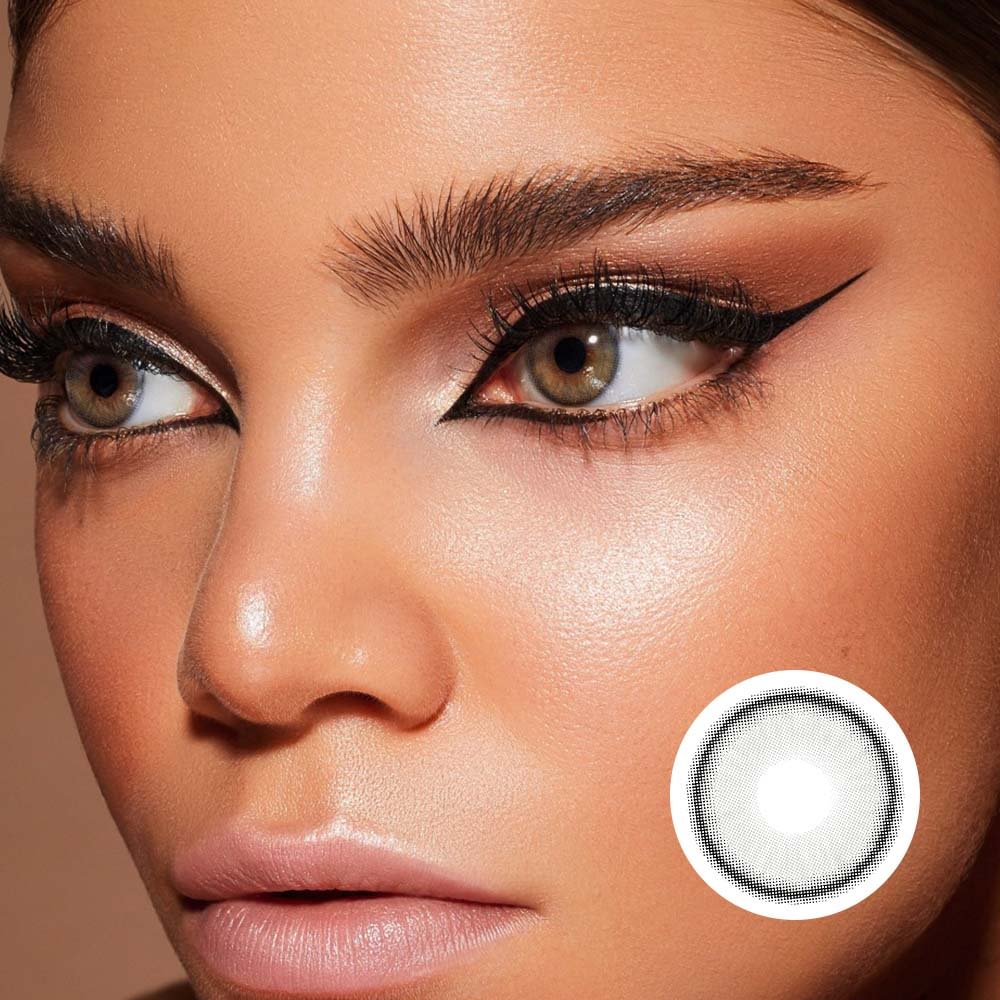 NEBULALENS Nini-Grey Yearly Prescription Colored Contact Lenses NEBULALENS
