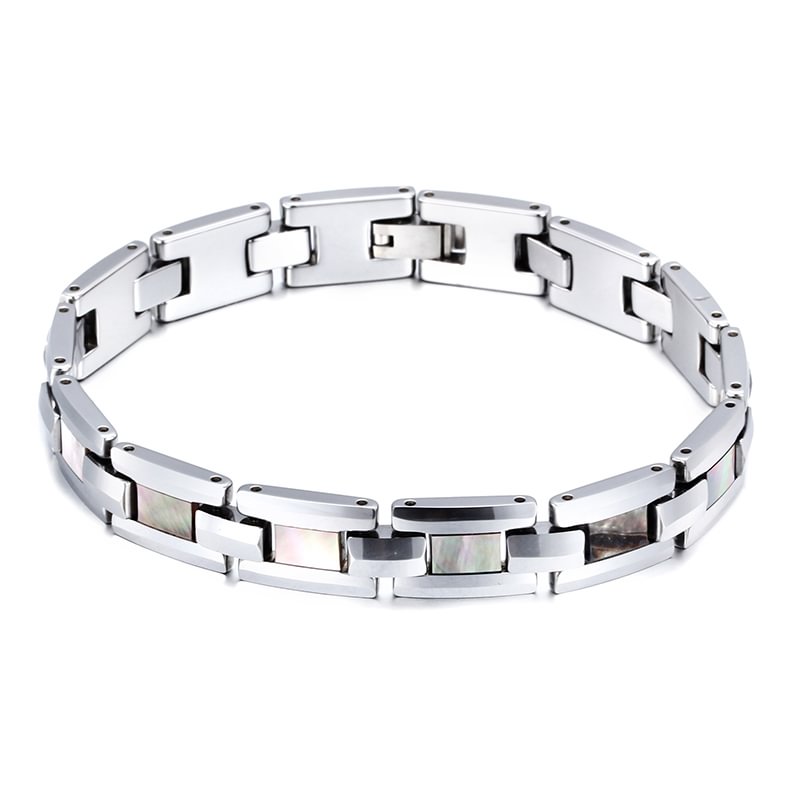 Women's Or Men's 215mm Tungsten Carbide Hologram Bracelets Unisex Fashion Link Chain Bangles Gifts For Mens And Womens