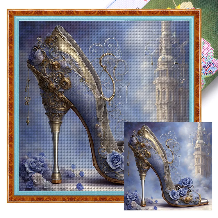 Dream High Heels (45*45cm) 11CT Stamped Cross Stitch gbfke