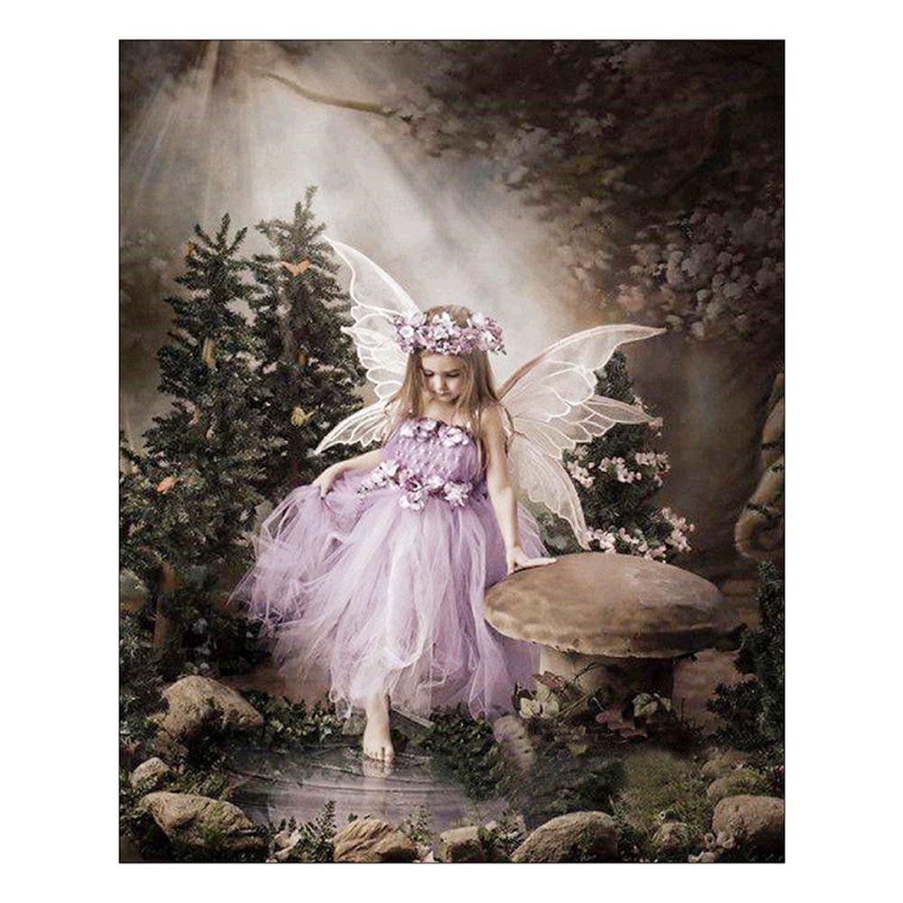 

30*25CM - Girl - Round Drill Diamond Painting, 501 Original