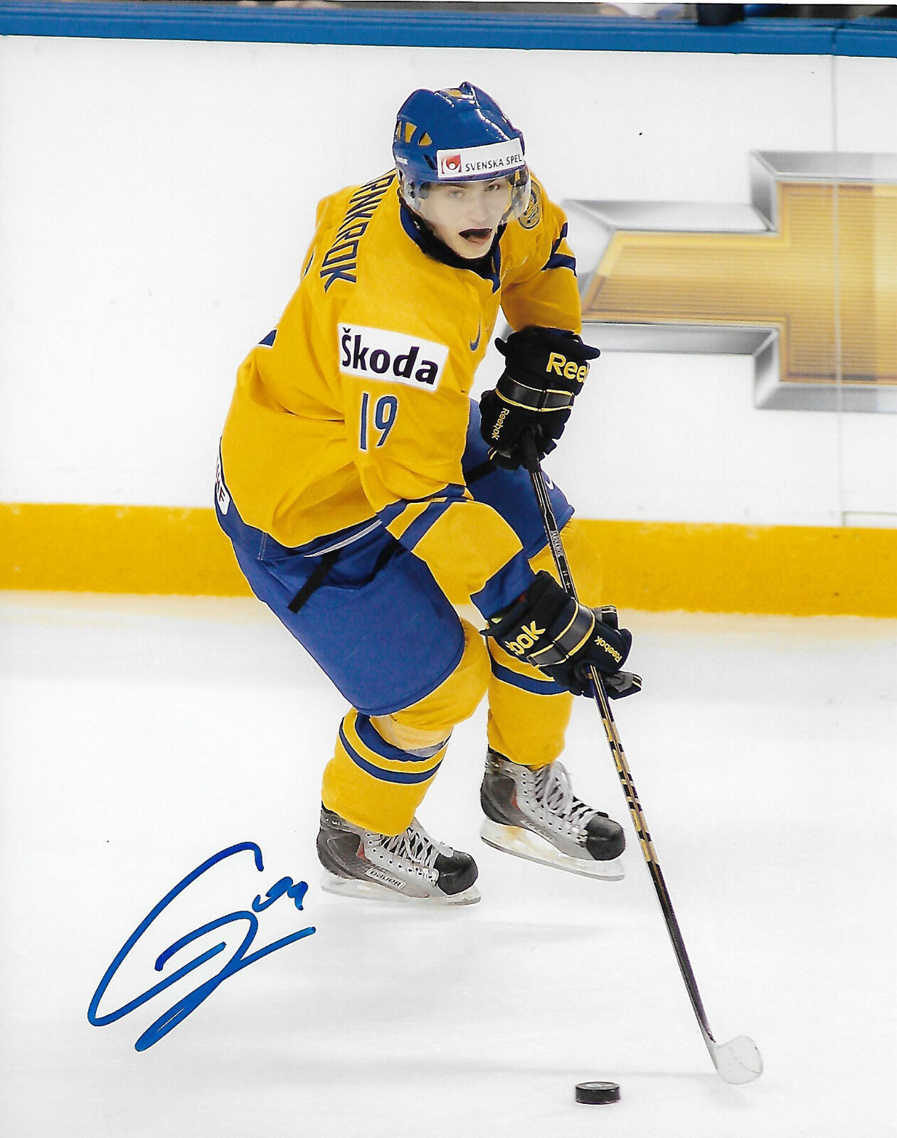 Team Sweden Calle Jarnkrok Signed Autographed 8x10 NHL Photo Poster painting COA B