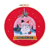 Christmas-DIY Embroidery Kit with Pattern Cotton Threads Needles Hoop 30*30cm/11.8*11.8in
