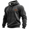 Men's Vintage Western Cowboy Fleece Pocket Long-Sleeved Hoodie by Inlyline