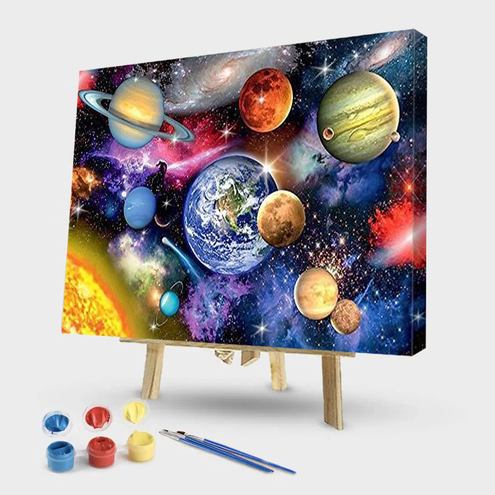 

50*40CM - Paint By Numbers - Nine Planets, 501 Original